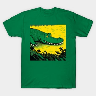 Cheeky Crocodile Illustration T-Shirt